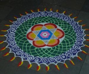 Karthigai deepam kolam