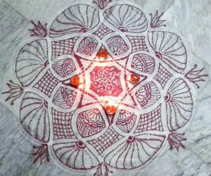 Rangoli: Double stroke padi kolam