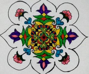 Freehand paper rangoli 