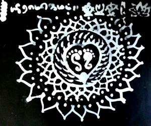 Krishna Jayanthi Pooja Kolam 