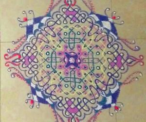 Chikku Kolam for Chitira Pournami