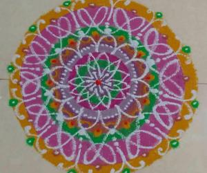 Freehand Rangoli - Margazhi Collections 2017-18