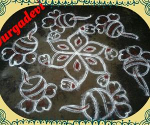 Deepam kolam with kavi