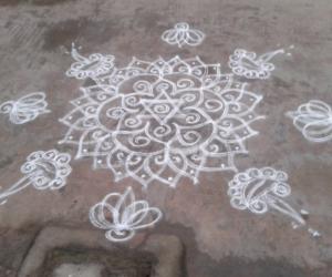 DD star deepam lotus kolam