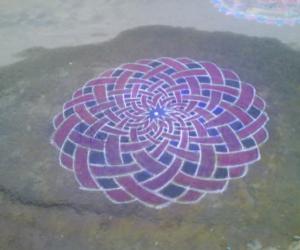 double coloured rangoli