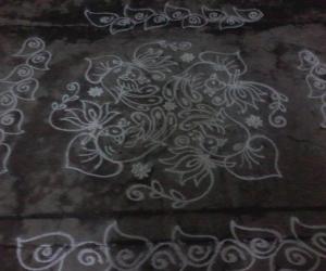 my daily kolam,8-8dots