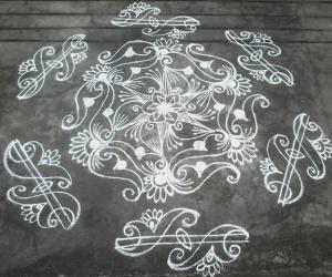 Simple daily rangoli