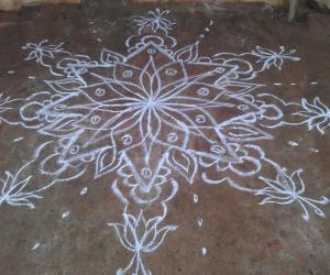 Free hand Rangoli