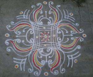 My evening kolam!