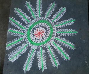 Finger magic kolam!