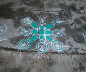 Rangoli: Pistha green kolam!