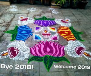 Margazhi kolam day-17! Happy new year friends!