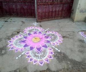 At my main entrance kolam!!