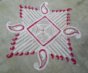 Cute mangoes kolam!