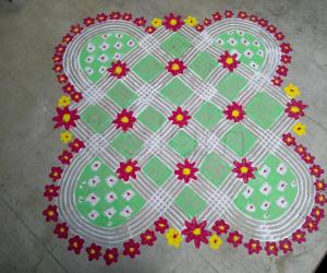 Free hand rangoli!