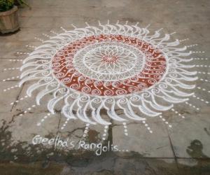 Freehand rangoli