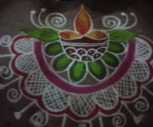 Freehand rangoli