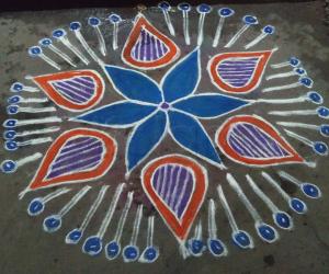 Freehand rangoli