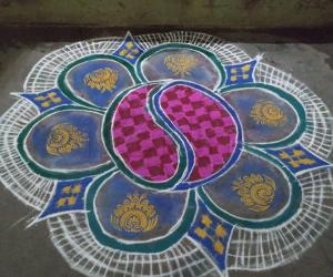 Freehand rangoli