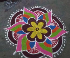 Freehand rangoli