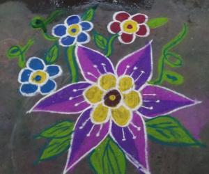 Freehand rangoli