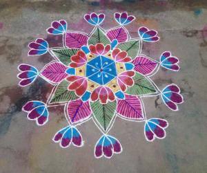 Rangoli: Flowers!!