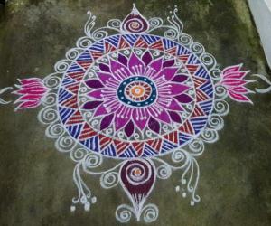 Rangoli: vaikunda ekaadasi rangoli