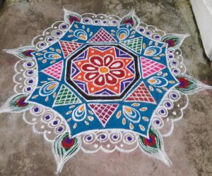 colourful rangoli