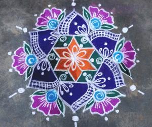 Colourful rangoli