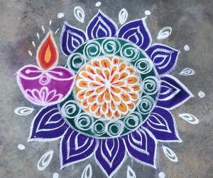 Diya Rangoli 