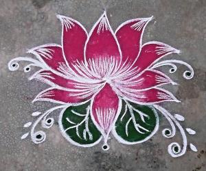 Lotus rangoli 