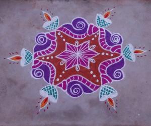 Vaikunda  Egadesi rangoli 