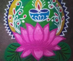 Lotus  rangoli.