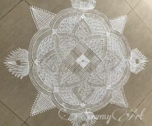 Rangoli: Navrathri kolam Day 5