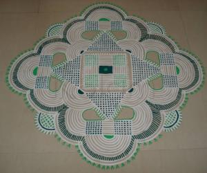 Padi kolam for Shri Rama Navami