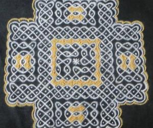 Dotted kolam - chikku kolam