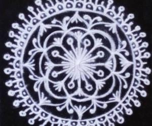 Rangoli: Free Hand design In Black and White