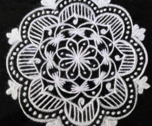 Rangoli: Freehand kolam black and white