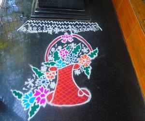 Rangoli: flower basket