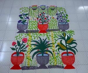 Rangoli: Ikolam garden rangoli (Let's get growing)