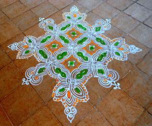  Tricolour Terrece kolam