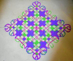 Dotted chikku Design kolam