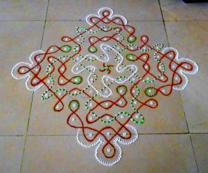 13-1 dotted chikku kolam no. 14