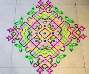 Rangoli: Designer chikku kolam