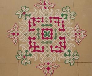 Rangoli: chikku kolam for Rani