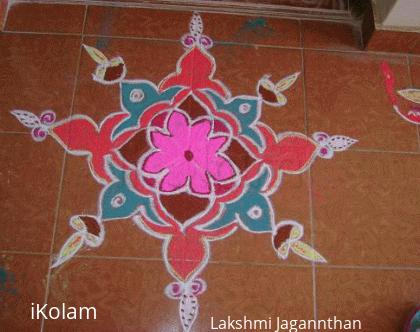 Rangoli: Kolam - lamps