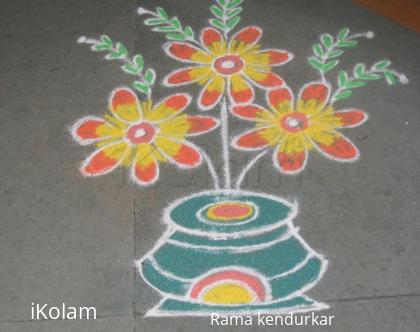 Rangoli: free hand rangoli created by myself (rama)