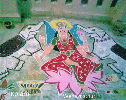 Rangoli: Lakshmi Rangoli for Diwali