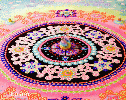 Rangoli: Rangoli made of sugar