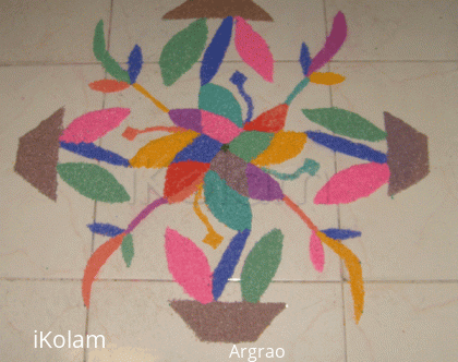 Rangoli: Flower pot rangoli